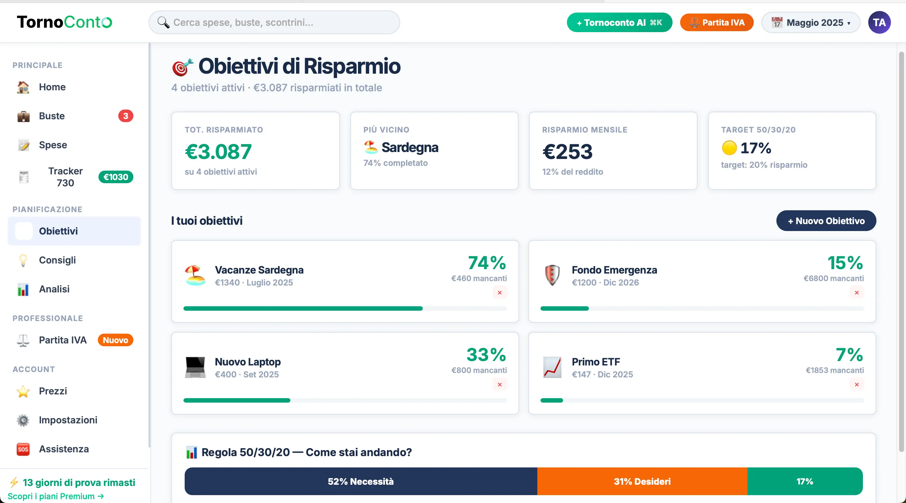 TornoConto — App Partita IVA